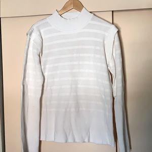 Neiman Marcus bell sleeve mock neck sweater